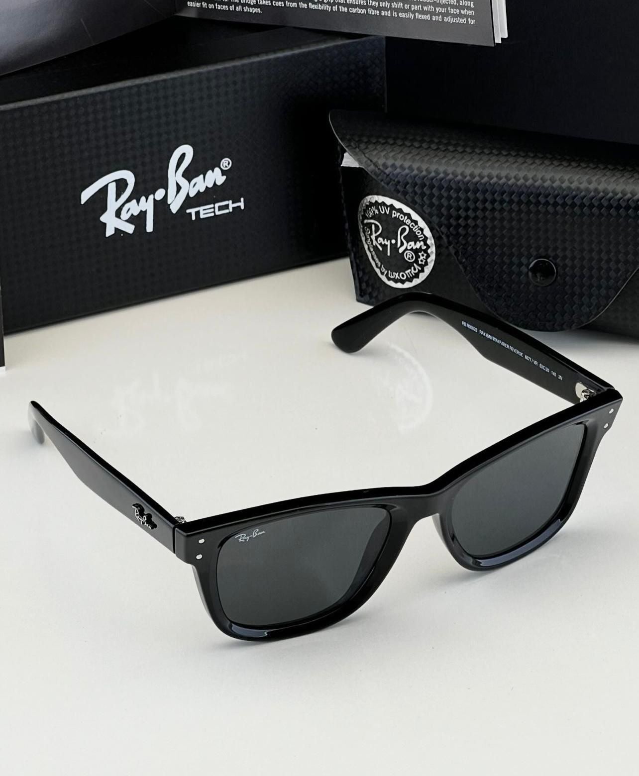 LS RV041 GLOSSY BLACK WAYFARER
